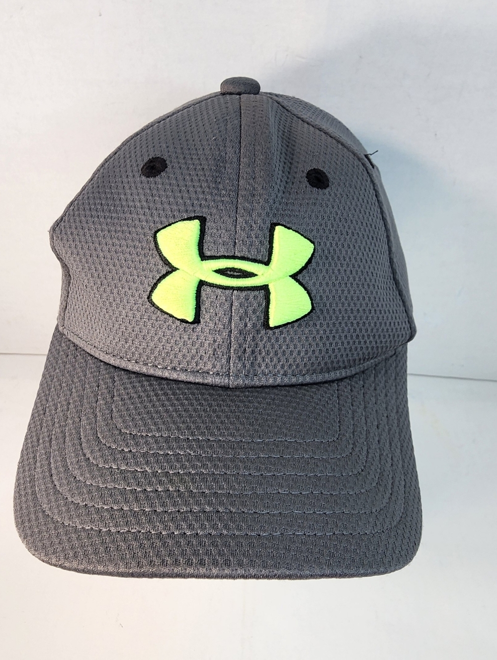 Under Armour Grey Fluorescent Green Logo Youth (1 - 3yrs) Baseball Hat